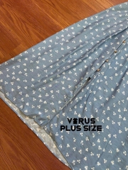Đầm Midi Me cổ V kèm belf bigsize