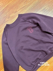 Sweater nỉ G@p tone đỏ mận bigsize