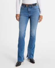Quần Jeans exp flare xẻ gấu bigsize xuất xịn (B7)