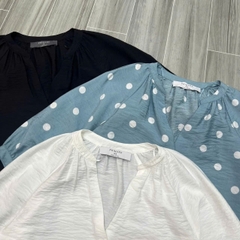 Áo cổ V nút primark tay phồng bigsize xuất xịn