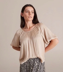 Áo lụa tay phồng Preview bigsize