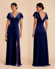 Đầm nhung cổ V Birdy xuất xịn maxi bigsize