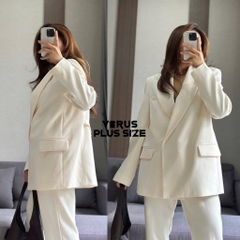 Set Tây River Blazer Mix Quần Loe Bigsize