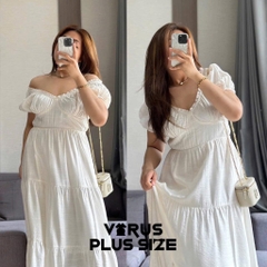 Đầm Maxi f21plus cột lưng xuất xịn bigsize(3190)
