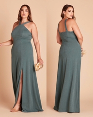 Đầm tiệc Birdy maxi cổ yếm bigsize xẻ tà