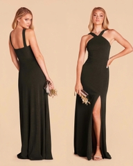 Đầm tiệc Birdy maxi cổ yếm bigsize xẻ tà
