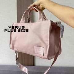 Túi tote DkNY vải canvas tone hồng pastel xuất xịn