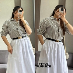 Áo somi Me form dài xuất xịn bigsize