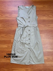 Đầm midi dù Primark nút cộc tay xuất xịn