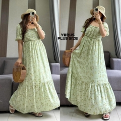 Đầm maxi Blu Peper tone pastel xuất xịn