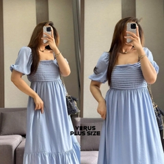Đầm maxi Blu Peper tone pastel xuất xịn