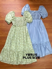 Đầm maxi Blu Peper tone pastel xuất xịn