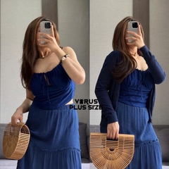 Chân váy midi Ab Studio lưng thun xuất xịn