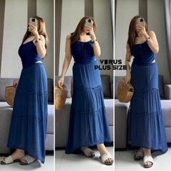Chân váy midi Ab Studio lưng thun xuất xịn