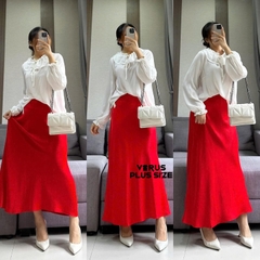 Chân váy midi lụa anthrop0logie xuất xịn bigsize