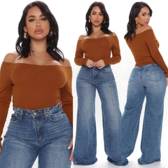 Áo thun bẹt vai tay dài Fashion bigsize