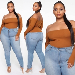 Áo thun bẹt vai tay dài Fashion bigsize