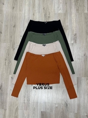 Áo thun bẹt vai tay dài Fashion bigsize