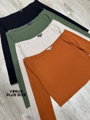 Áo thun bẹt vai tay dài Fashion bigsize