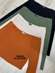 Áo thun bẹt vai tay dài Fashion bigsize