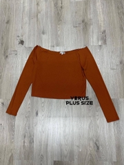 Áo thun bẹt vai tay dài Fashion bigsize