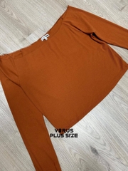 Áo thun bẹt vai tay dài Fashion bigsize