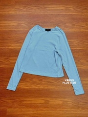 Áo tay dài f21plus thun gân bigsize xuất xịn (9303)