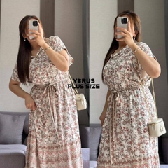 Đầm midi somi Lucky linen xuất xịn bigsize