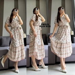 Đầm midi somi Lucky linen xuất xịn bigsize