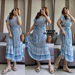 Đầm midi somi Lucky linen xuất xịn bigsize