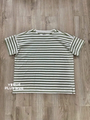 Áo thun sọc muji cotton basic bigsize