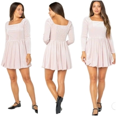 Đầm nhung bí Celeb Pink mocking bigsize xuất xịn