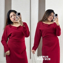 Đầm xoài mng cổ thuyền nhún eo bigsize xuất xịn