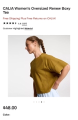 Áo thun tập Caila bigsize boxy tee