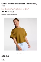 Áo thun tập Caila bigsize boxy tee