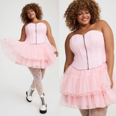 Chân váy Torrid lưới xòe tầng tiểu thư xuất xịn bigsize