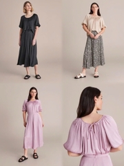 Áo lụa tay phồng Preview bigsize
