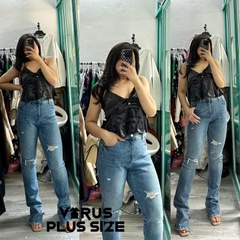 [viruSpluSSize]jean exp xẻ gấu xuất xịn bigSize