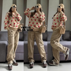 [ViruSpluSSize] áo Sweater nỉ EM EO BI uniSex BigSize xuất xịn