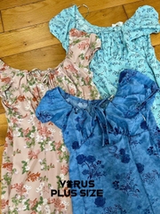 [viruSpluSSize]đầm hoa Pink voan bigSize xuất xịn