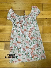 [viruSpluSSize]đầm hoa Pink voan bigSize xuất xịn
