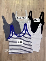 Áo dây thun gân cotton bigsize(cottonona2d)