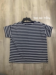 Áo thun sọc muji cotton basic bigsize