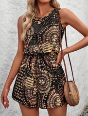 Jumsuit Shein hoạ tiết thổ cẩm bigsize