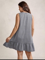 Đầm cộc tay Shein caro xuất xịn bigsize