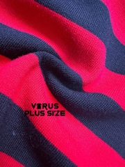 [virusplussize]Áo thun xoài mng đỏ sọc xuất xịn bigsize