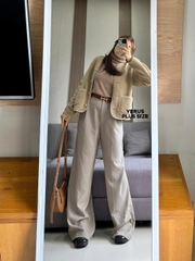 Quần tây topshop tone beige ống suông xuất xịn