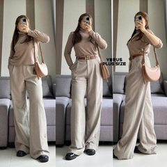 Quần tây topshop tone beige ống suông xuất xịn