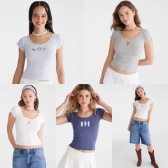 Áo thun gân cổ tim graphic Aero xuất xịn bigsize