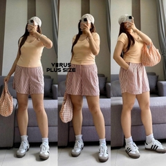 Áo thun cổ tim trơn Aero basic xuất xịn